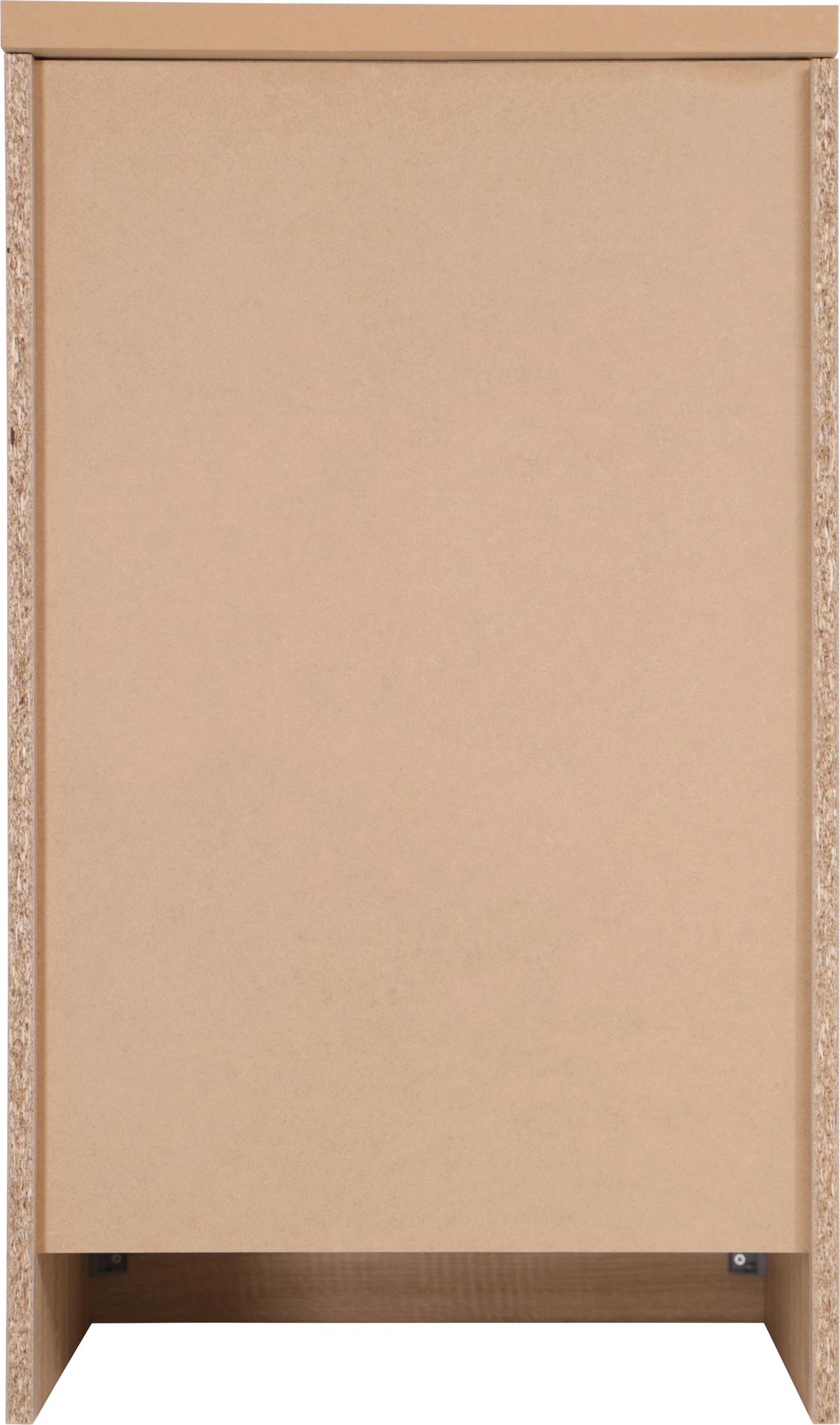 Kuhinjska Spodnja Omarica Merle, Barva Hrasta, Bela - srebrne barve/barve hrasta, Basics, kovina/leseni material (50/84,8/60cm) - Respekta