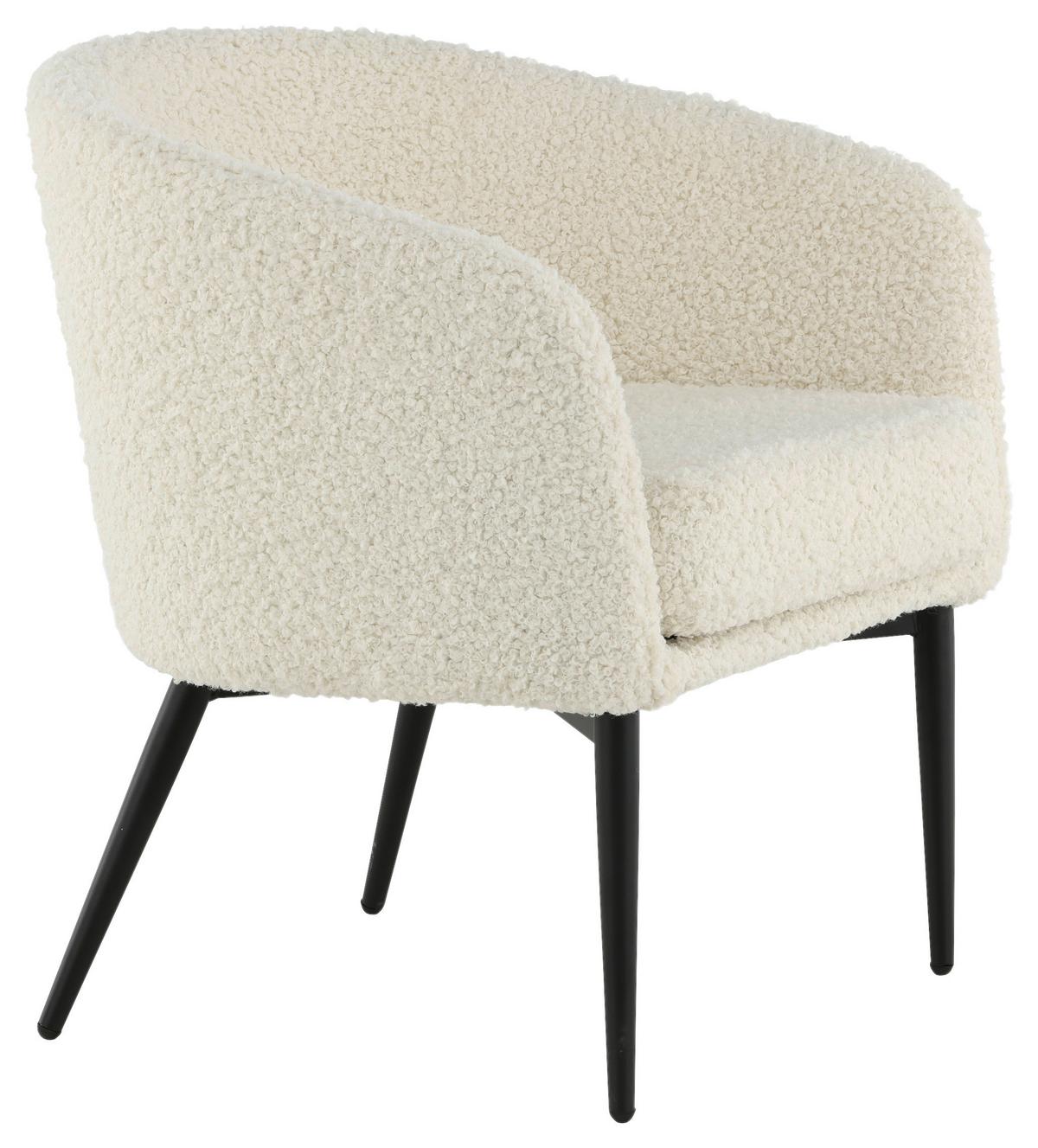 SESSEL FLUFFY - Schwarz, Design, Kunststoff/Textil (66/70,5/64cm) - Livetastic
