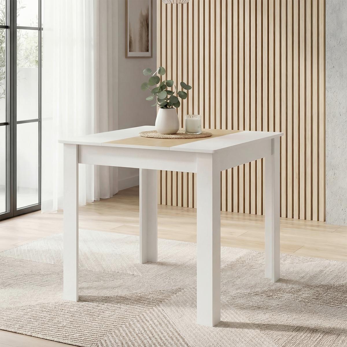 Esstisch Vcm Esstisch "disalo" 80x80 - Honigeiche/Weiss, Modern, Holzwerkstoff (80/80/75cm) - MID.YOU