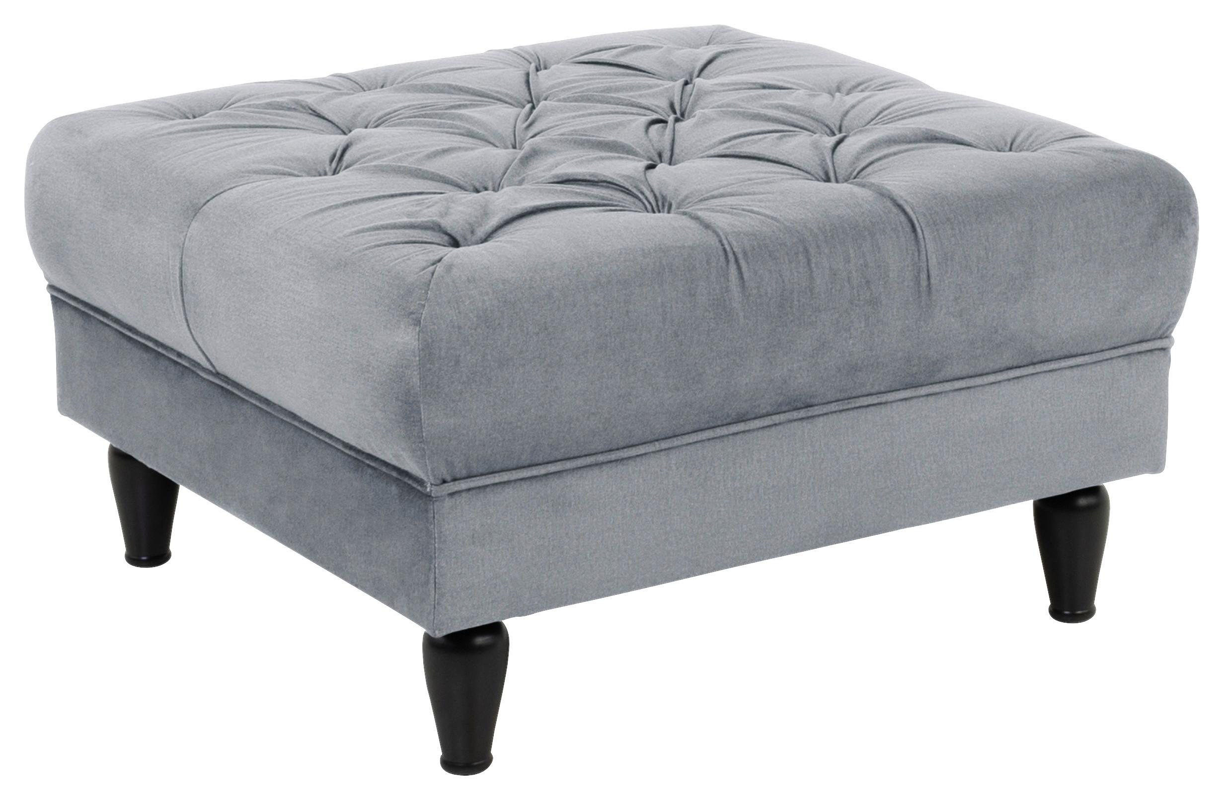 Tabure Cupido, Siva - siva/črna, Design, tekstil/les (82/44/82cm) - MID.YOU