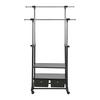 KLÄDSTÄLLNING PÅ HJUL BEN II -SB- - kromfärg/svart, Modern, metall/plast (74-123/127-163/48cm) - Mömax