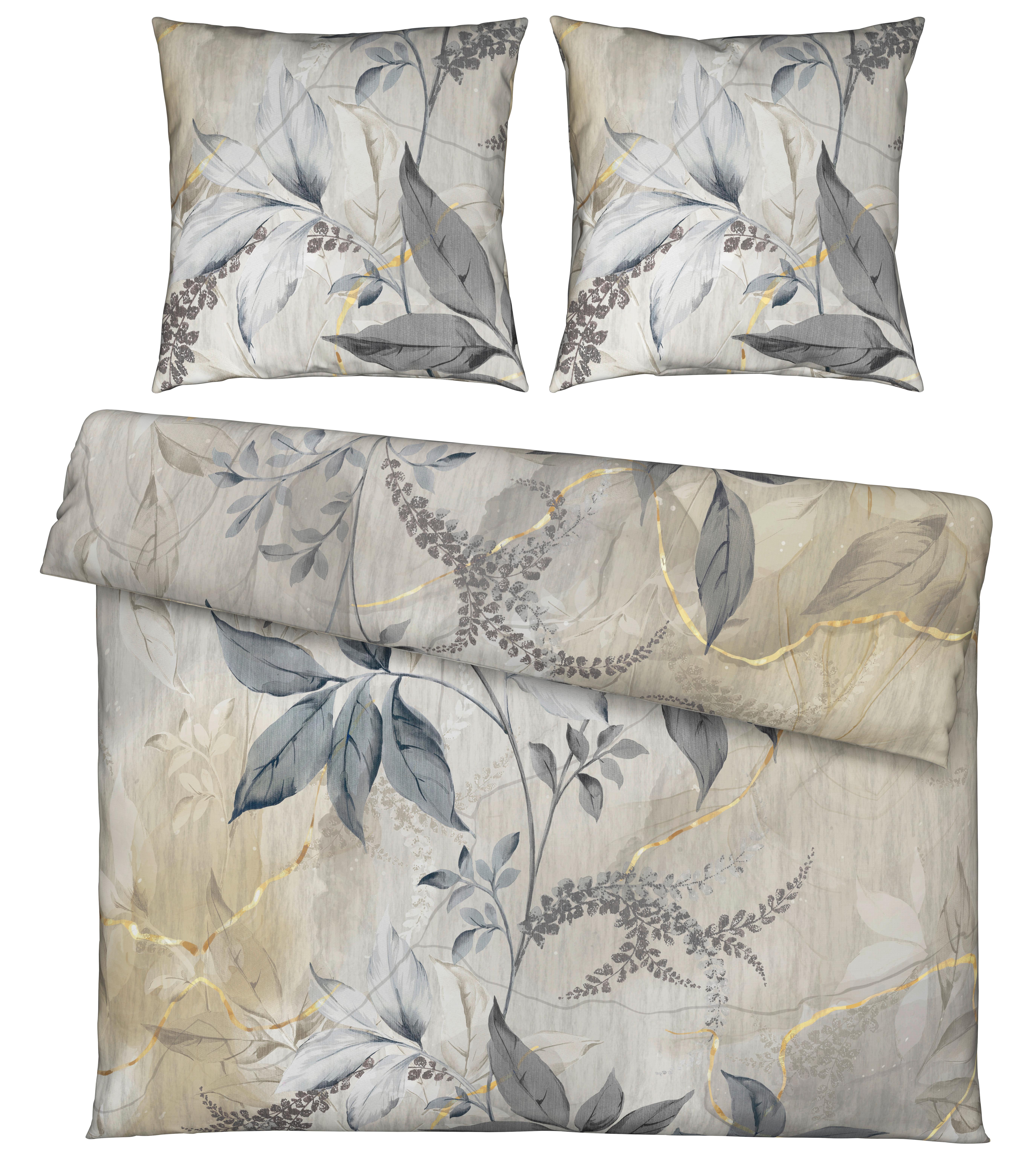 Bettwäsche Chiara XXL Beige ca. 200x200cm - Beige, KONVENTIONELL, Textil (200/200cm) - Modern Living