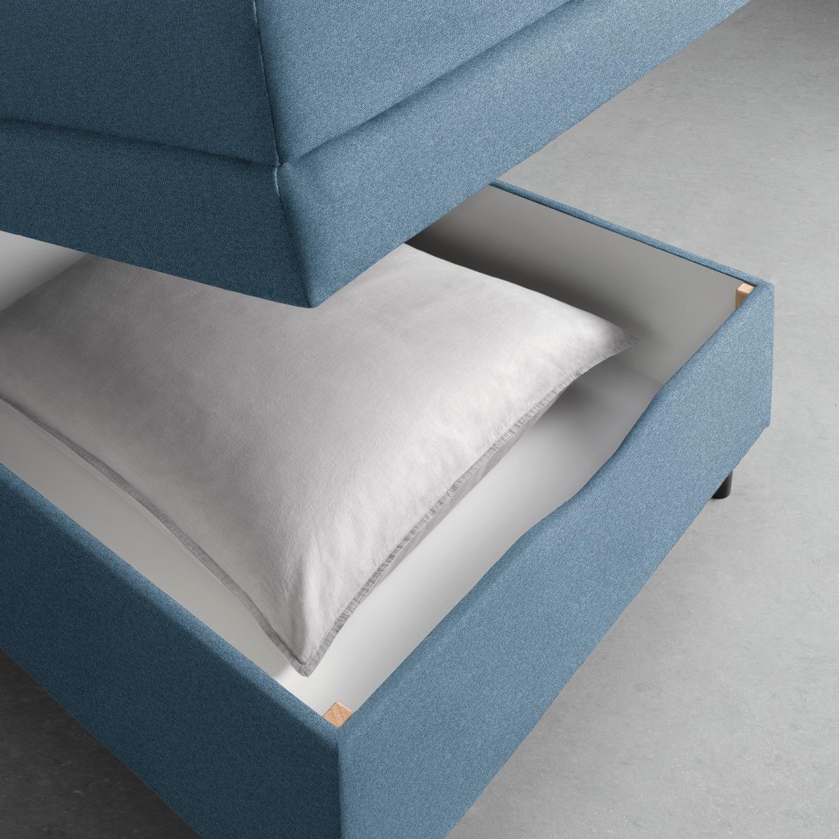 Boxspring Krevet Miami - tamno plava/crna, Konvencionalno, drvni materijal/tekstil (100/200cm) - Modern Living