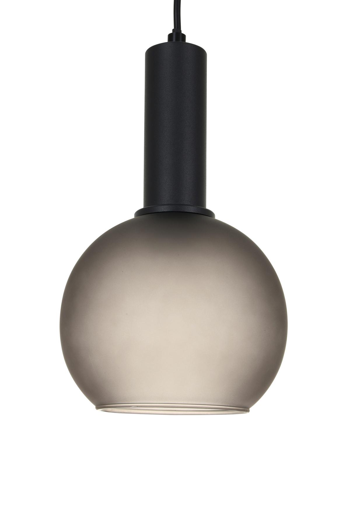 LAMPA WISZĄCA MARCY - czarny/szary, Trend, metal/szkło (25/120cm) - Novel