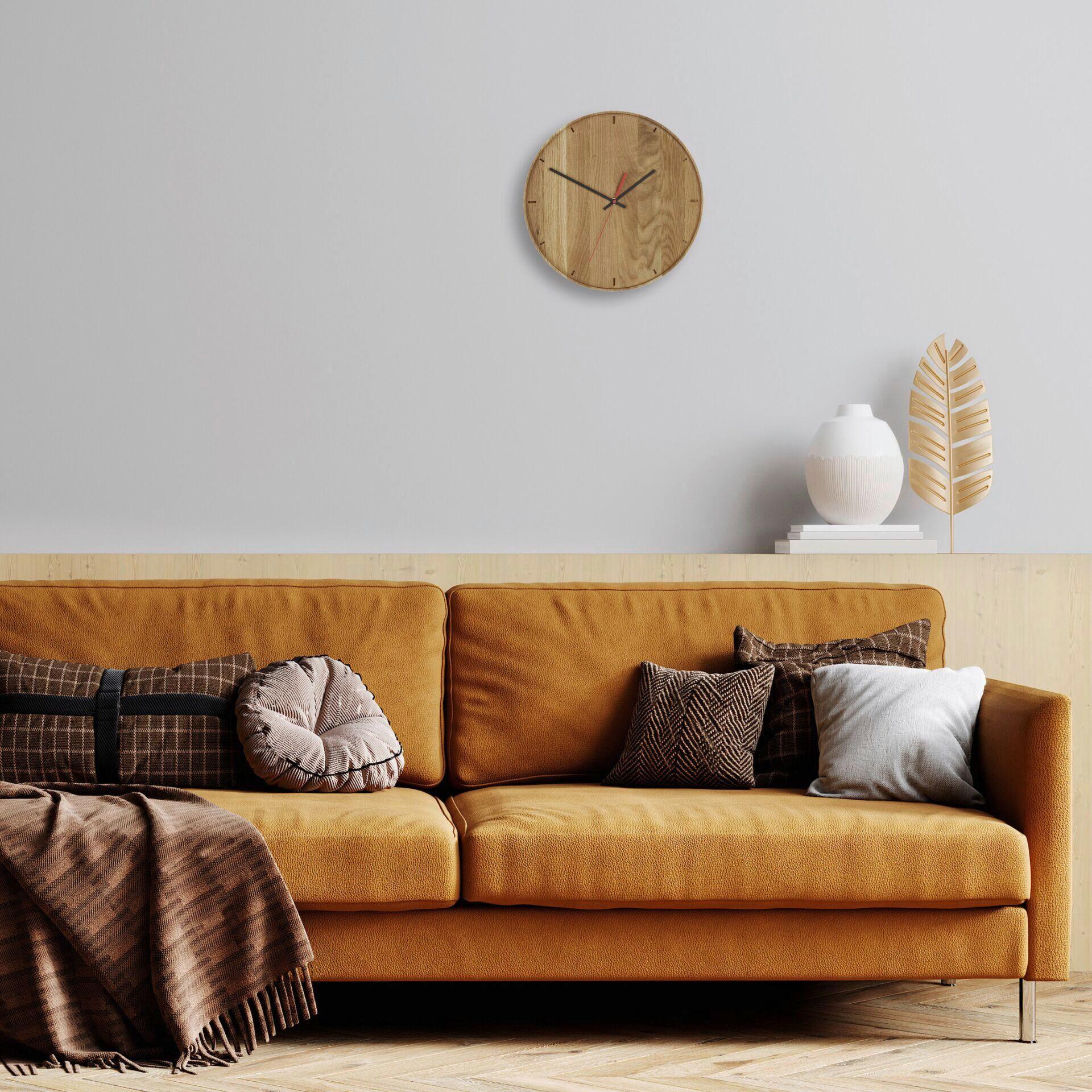 WANDUHR WANDUHR BRAUN - Eichefarben, Basics, Holzwerkstoff (35/35/4cm)