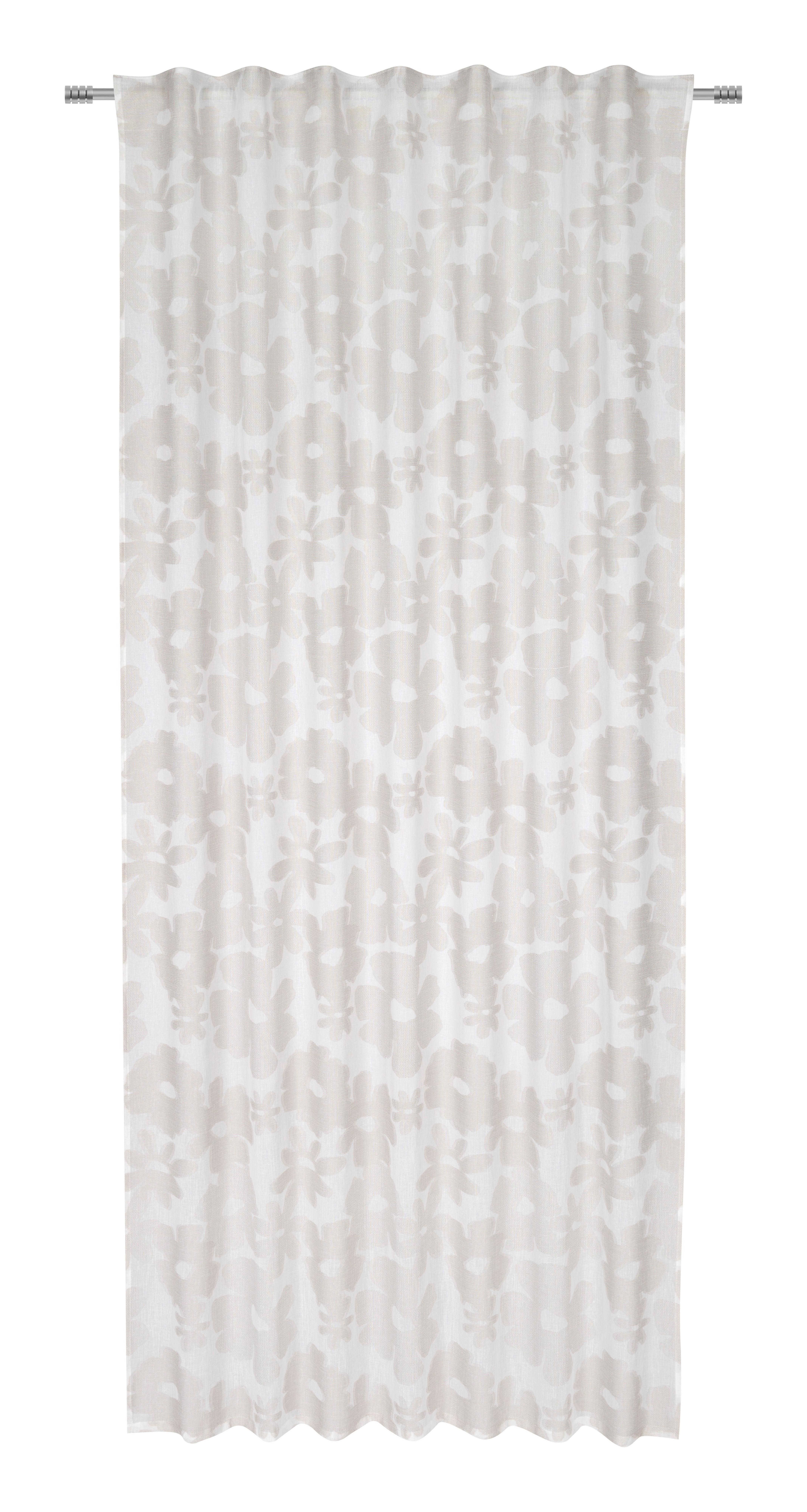 Készfüggöny Jannika - bézs, Romantik / Landhaus, műanyag (140/245cm) - Bessagi Home