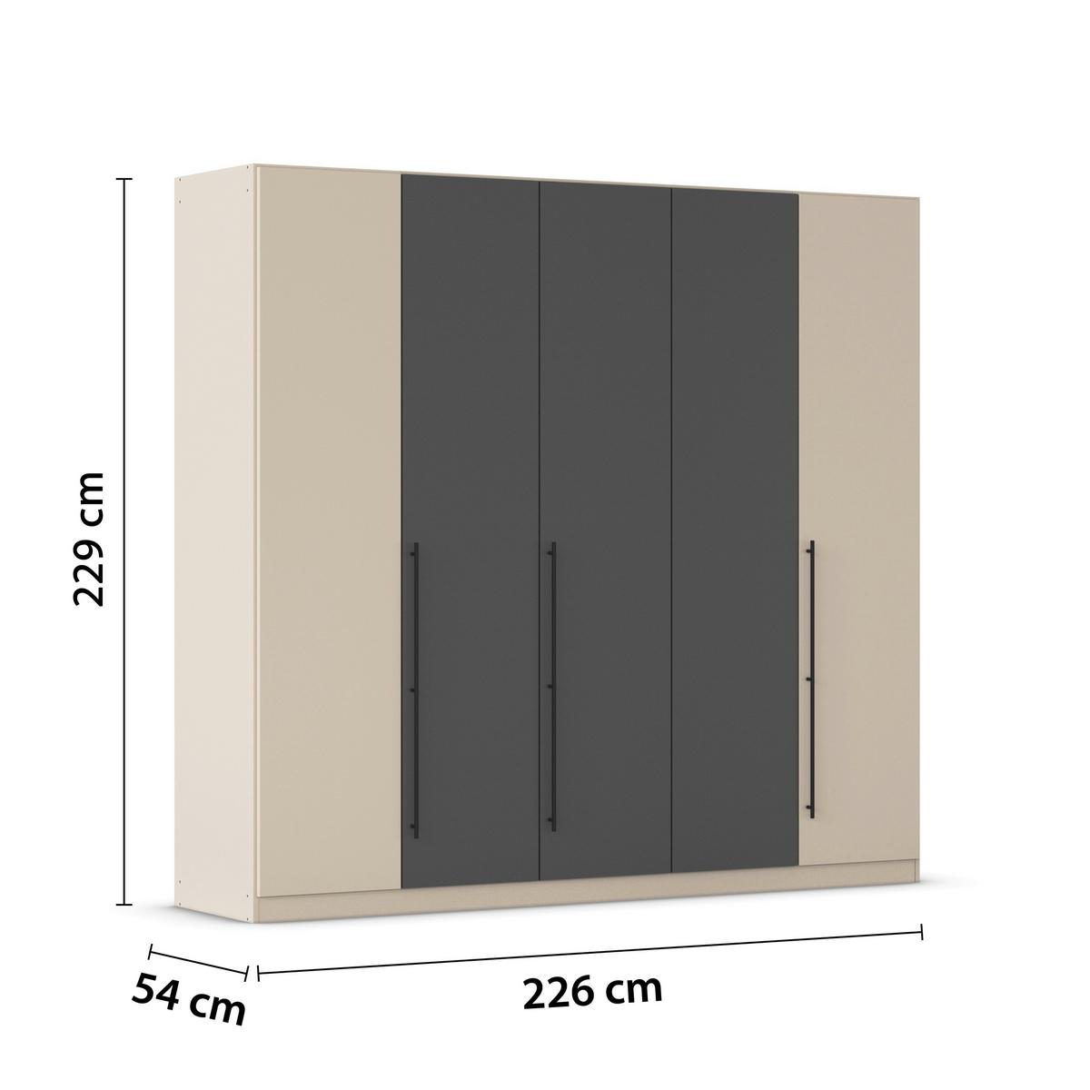 Șifonier Safari - stejar Artisan/gri, Konventionell, material pe bază de lemn (226/229/54cm)