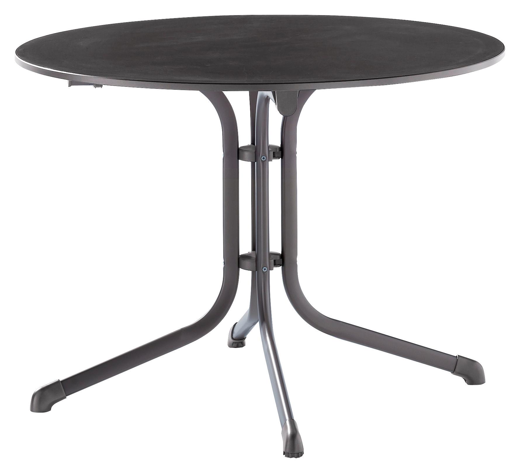 Gartenklapptisch Anthrazit/Grau - Anthrazit/Grau, MODERN, Holzwerkstoff/Metall (100/73cm) - Sieger
