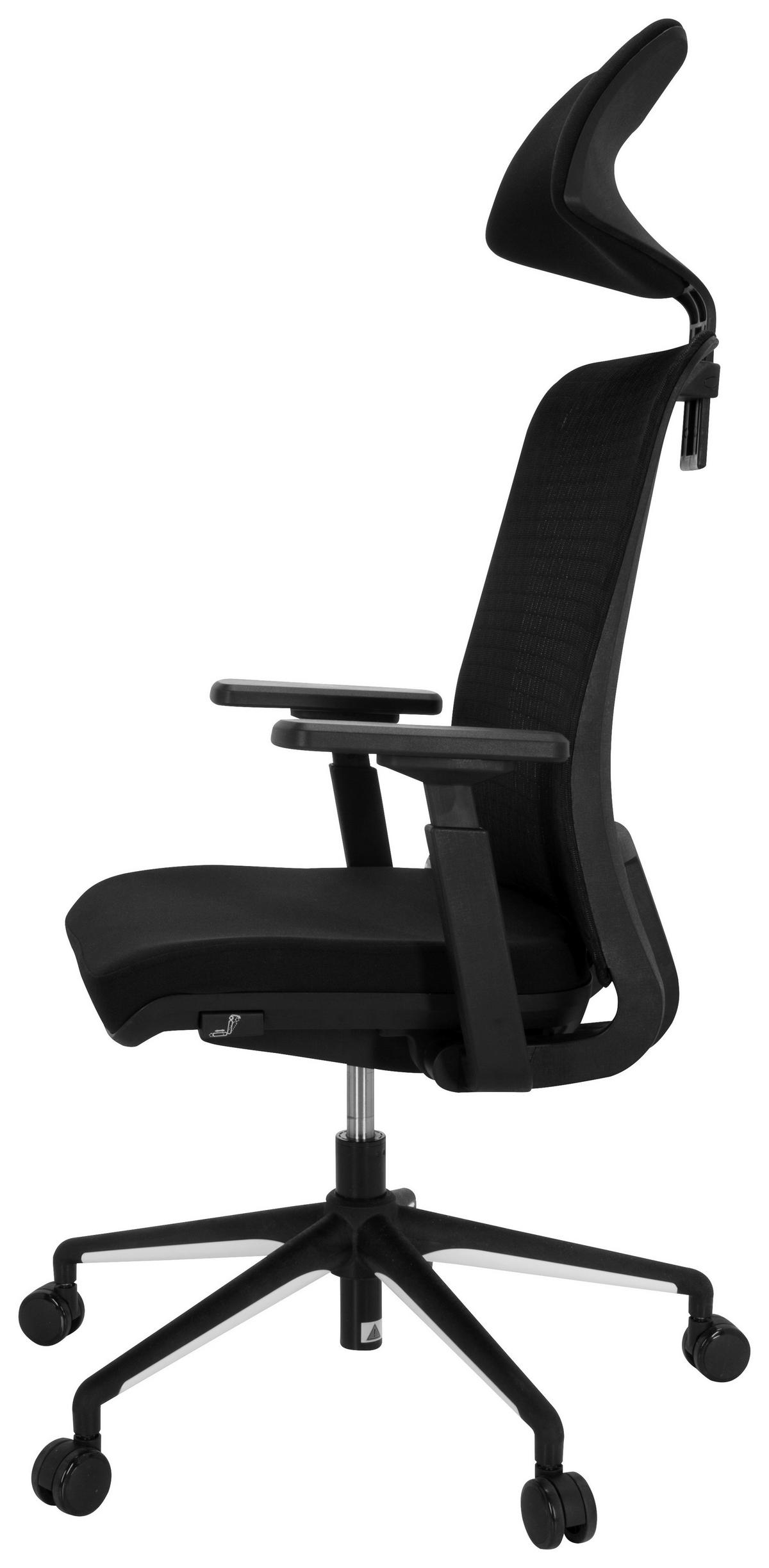 Pisarniški Stol Skate Ma, Črna - črna, Moderno, umetna masa/tekstil (62/146/63cm) - MID.YOU