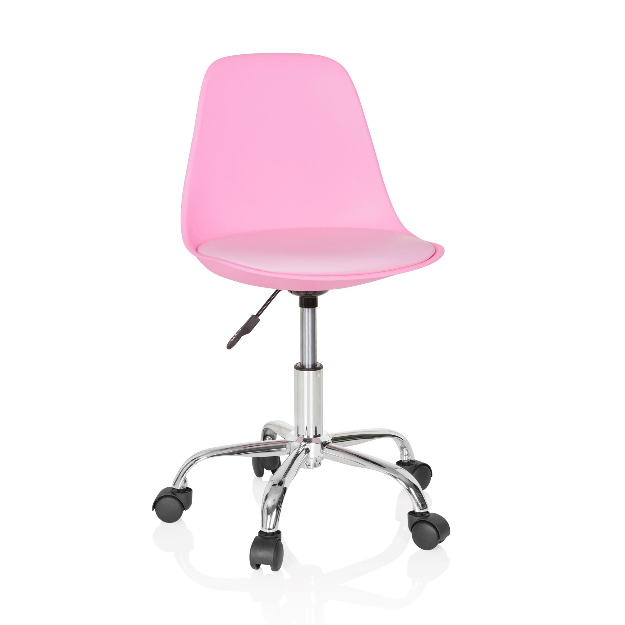 Jugenddrehstuhl Fancy II Pink - Pink, Basics, Kunststoff/Textil (40/72-82/44cm) - MID.YOU
