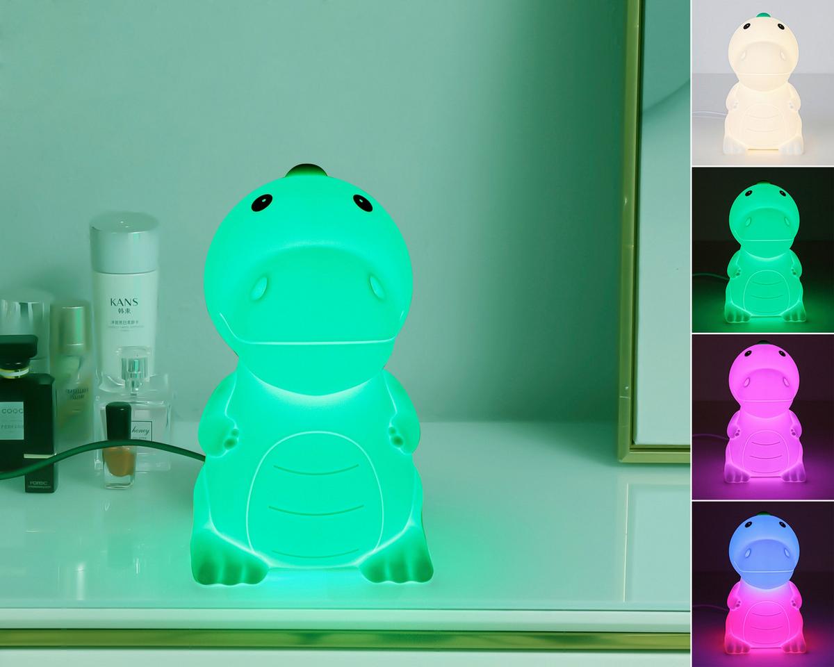 Nočna Lučka Dino - bela, Moderno, umetna masa (8,5/13,8/13,5cm) - Mömax