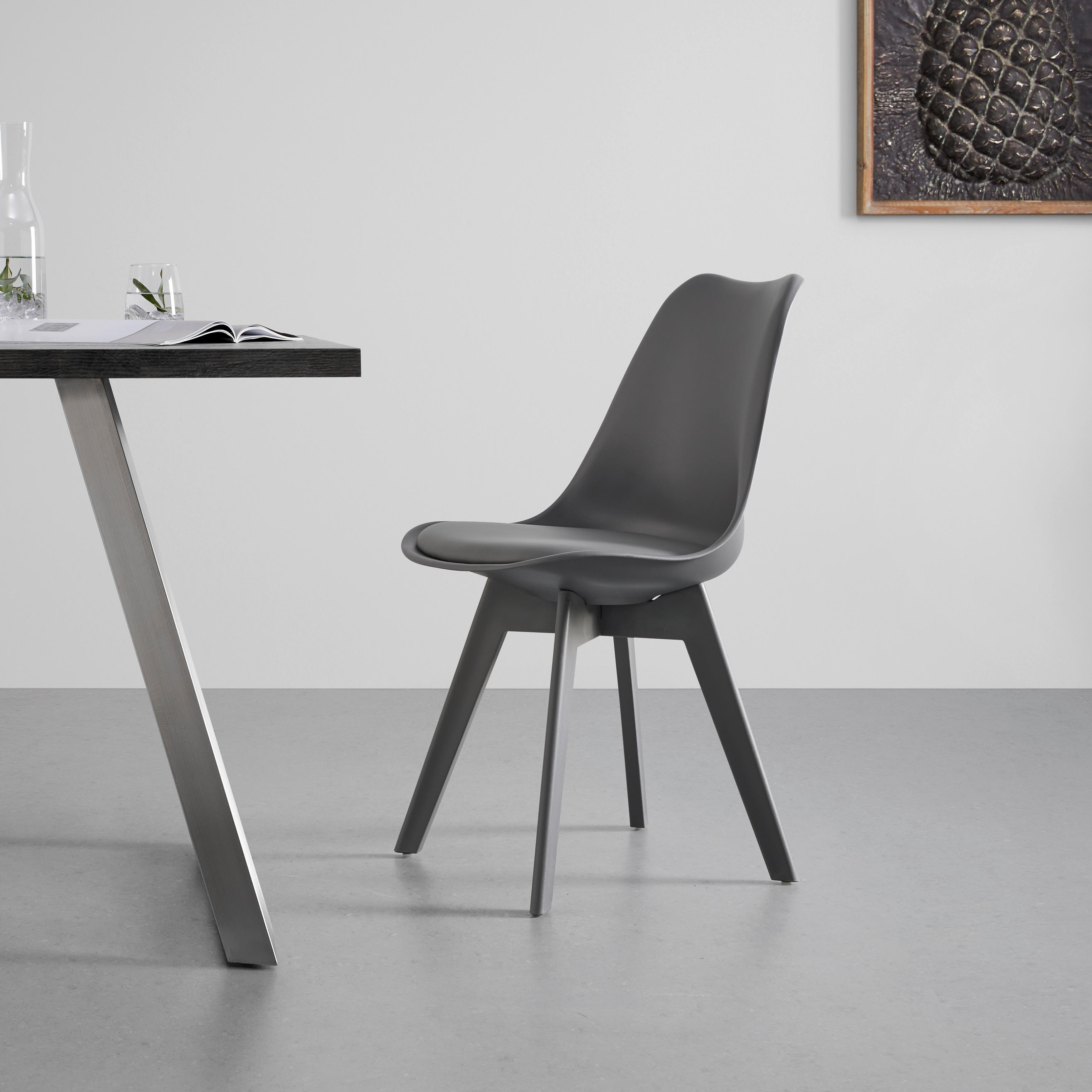 Szék Vega - szürke, Modern, műanyag (46/83/54cm) - Bessagi Home