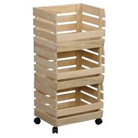 Beistellregal Malaga in Naturfarben - Schwarz/Naturfarben, Konventionell, Holz/Holzwerkstoff (37/80/30cm) - Mömax