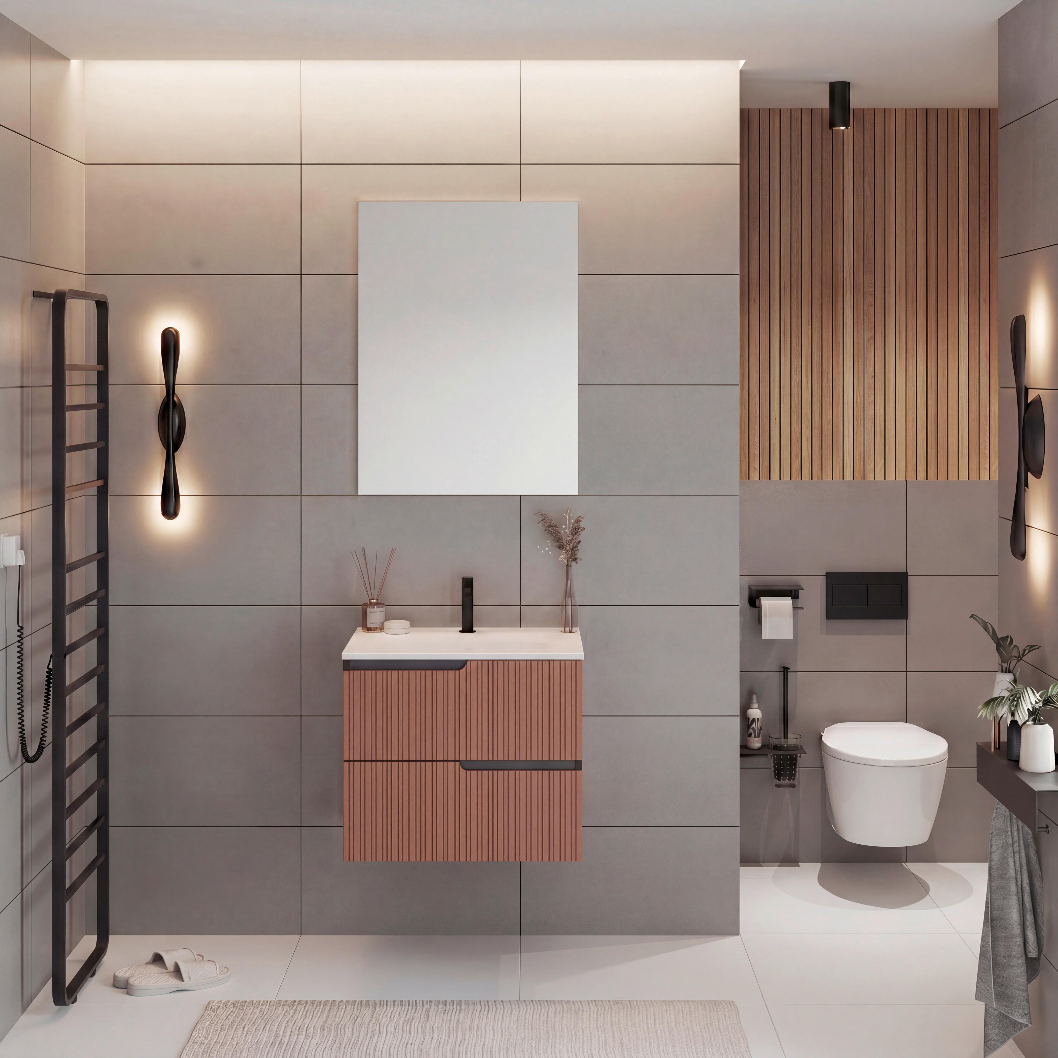 Element Ispod Umivaonika Winter - crna/antracit, Moderno, drvni materijal (60/51/46cm)