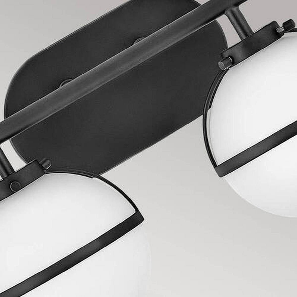 Kupaonska Zidna Svjetiljka Hk-Hollis2-O-Bk-Bath - crna, Konvencionalno, staklo/metal (38.1/23/19.3cm) - Elstead Lighting