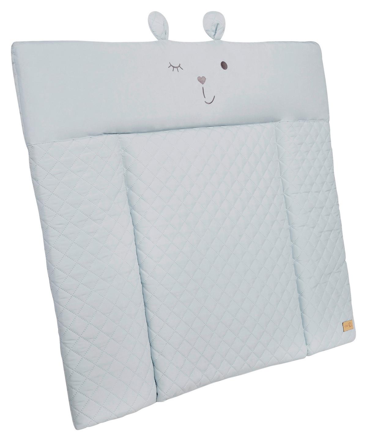 Wickelauflage Bear Blau ca. 85x75cm - Hellblau, KONVENTIONELL, Textil (85/4/75cm) - Roba