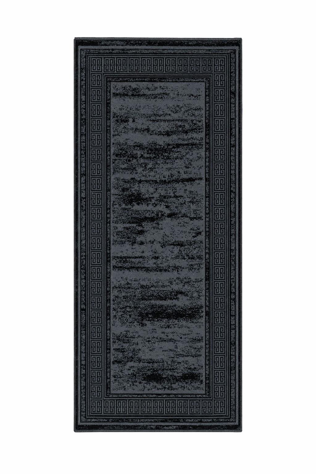 Flachwebeteppich Kalea 325 Schwarz 80x150 - Schwarz, Basics, Textil (80/150cm) - Kayoom