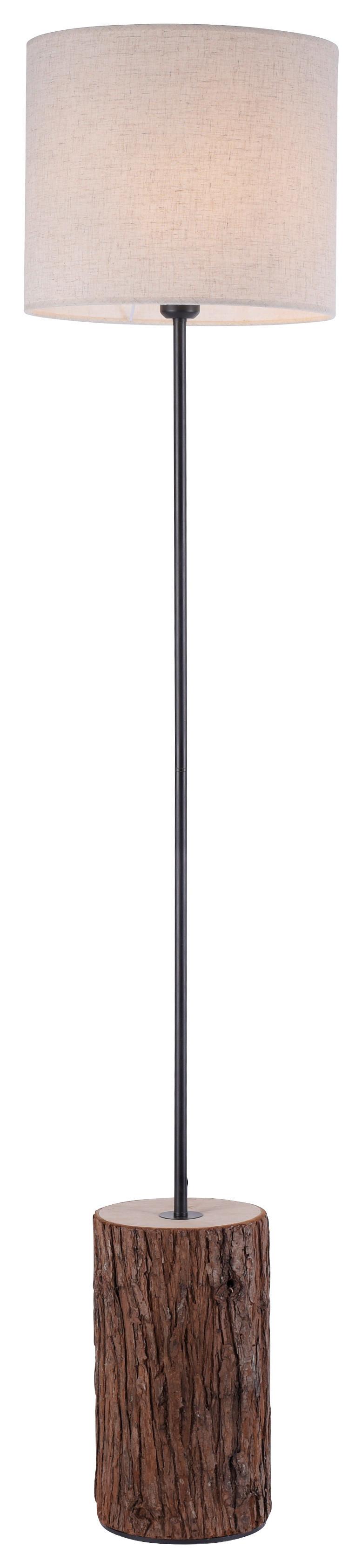 Stehleuchte Bark in Braun max. 40 Watt - Braun, MODERN, Holz/Kunststoff (35/35/165cm)