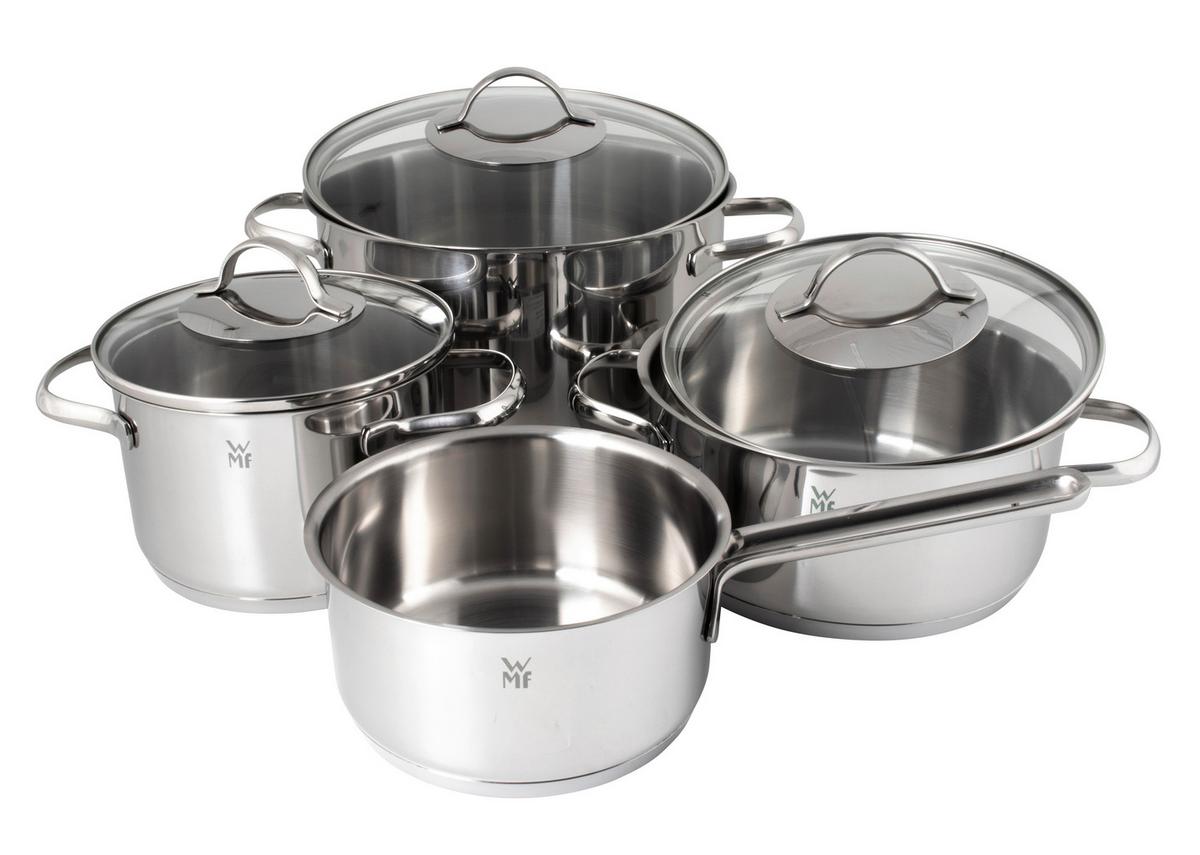 Kochtopfset WMF Provence Plus Edelstahlfarben 7-teilig - Edelstahlfarben, KONVENTIONELL, Metall (57/30/26cm) - WMF