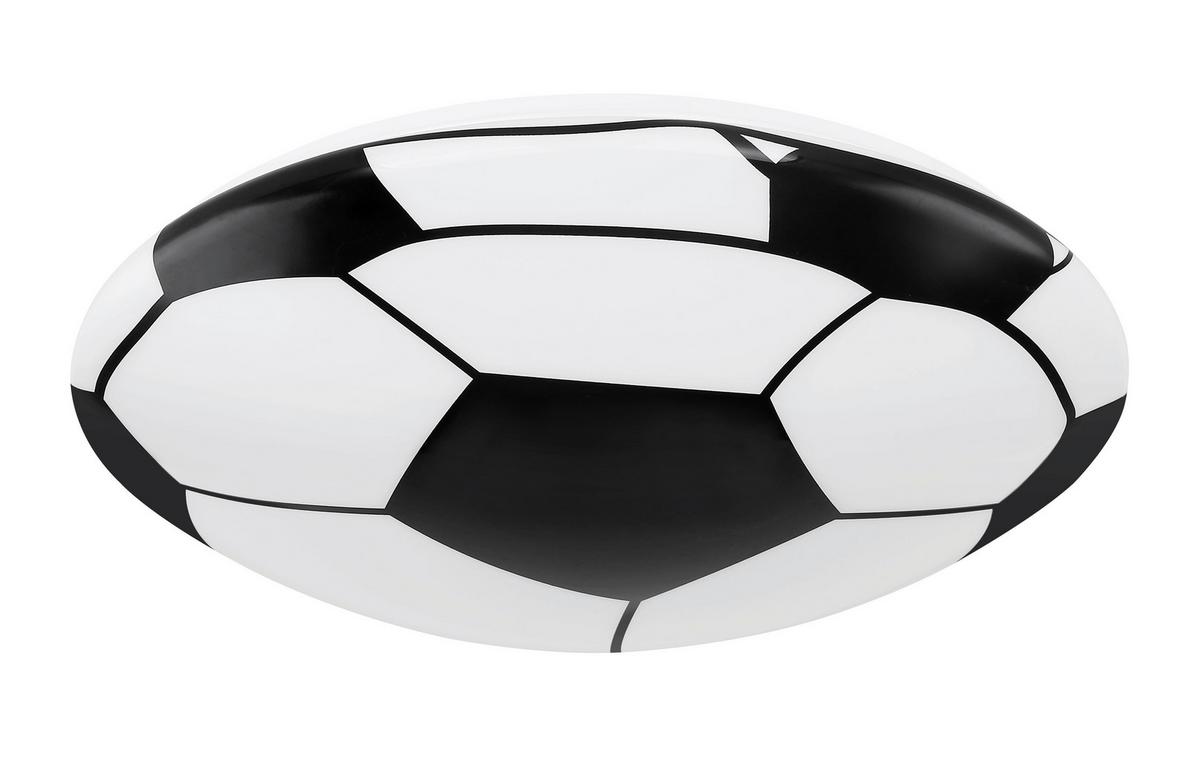 Stropna Led-svetilka Lemmi, S Sijalko - črna/bela, Konvencionalno, kovina/umetna masa (36/10cm) - Globo