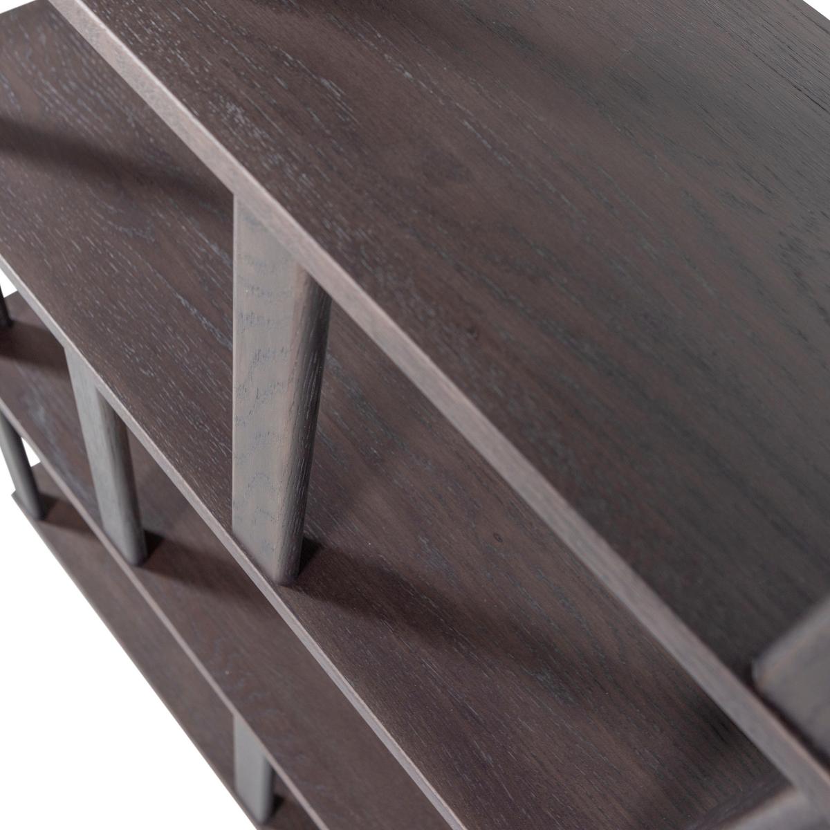 Regal Riss Dunkelbraun B: 90 cm - Dunkelbraun, Design, Holz (90/186/30cm) - Livetastic