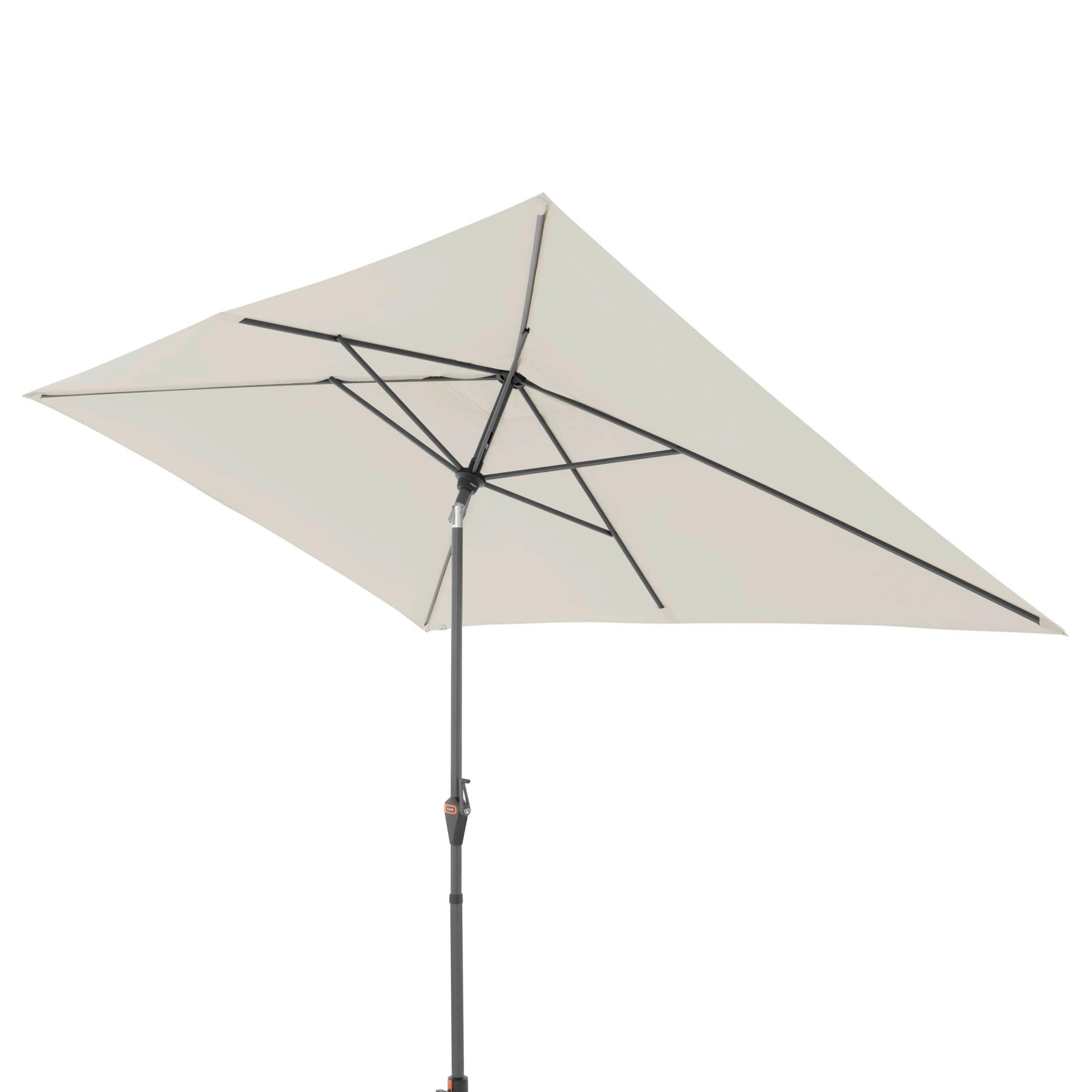 Sonnenschirm Myzone Auto Tilt Naturfarben ca. 300x200cm - Anthrazit/Naturfarben, Basics, Textil/Metall (300/200cm) - Doppler