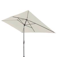 Sonnenschirm Myzone Auto Tilt Naturfarben ca. 300x200cm - Anthrazit/Naturfarben, Basics, Textil/Metall (300/200cm) - Doppler