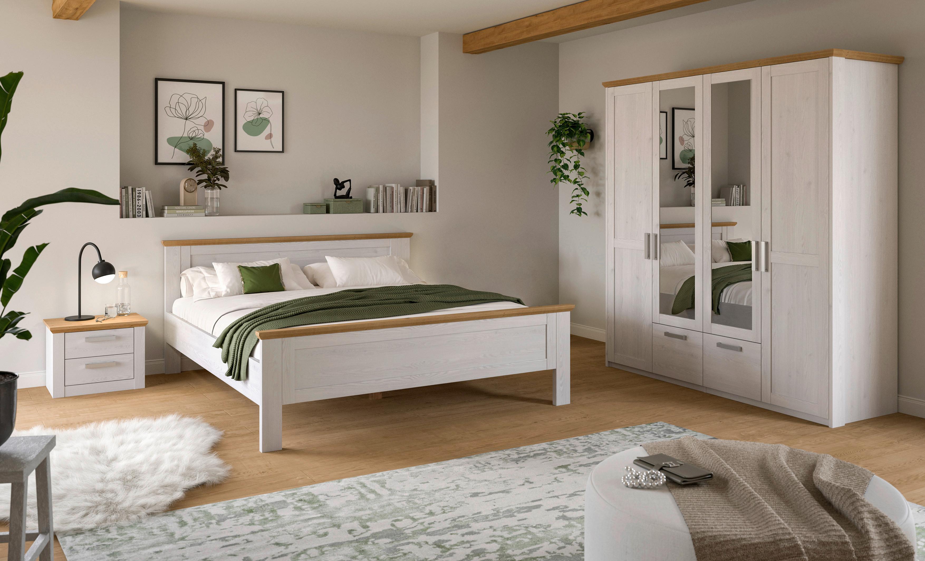 Schlafzimmer VERONA 3-teilig Lärchefarben, Eiche Artisan - Lärchefarben/Eiche Artisan, ROMANTIK / LANDHAUS, Holzwerkstoff - Livetastic