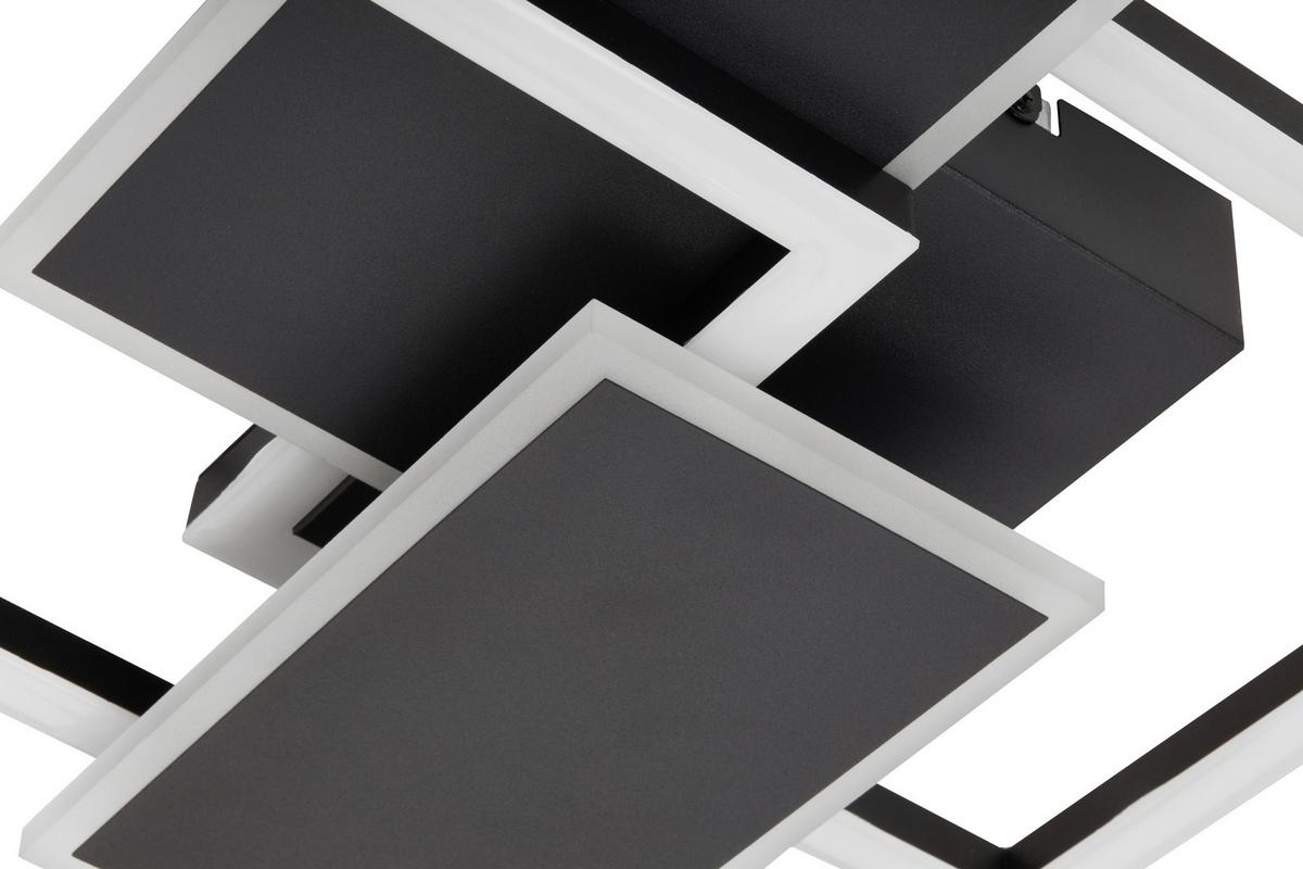 LED-Deckenleuchte Will Schwarz max. 40 Watt - Schwarz, MODERN, Kunststoff/Metall (40/31/7cm)