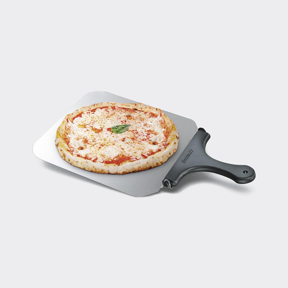 Pizzaschaufel Palpz in Edelstahl/Schwarz - Edelstahlfarben/Schwarz - SMEG