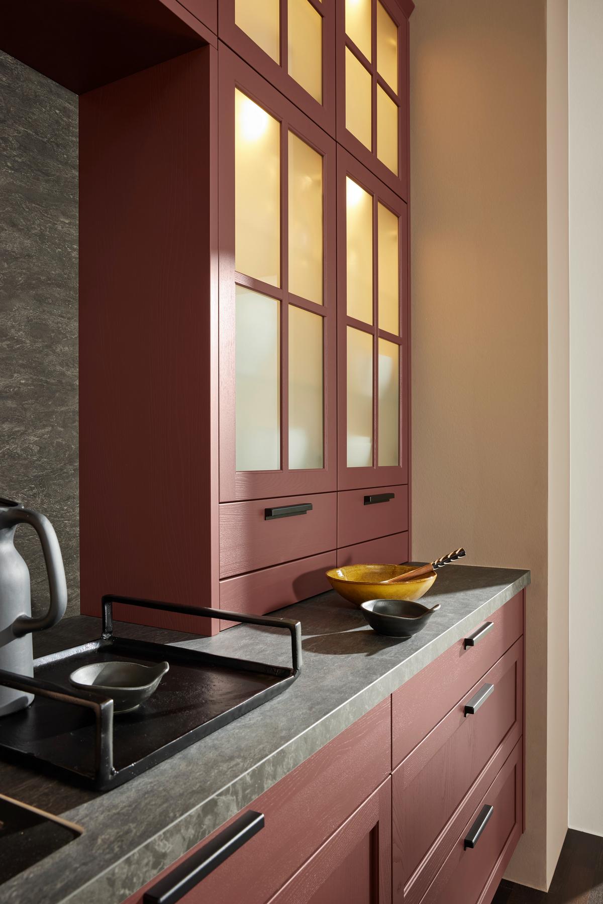 Einbauküche Lugano in Rot - Rot, MODERN, Holzwerkstoff - Nolte Küchen