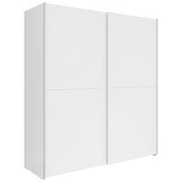 Schwebetürenschrank Weiss - Weiss/Silberfarben, Holzwerkstoff/Kunststoff (170/191/59cm) - Mömax