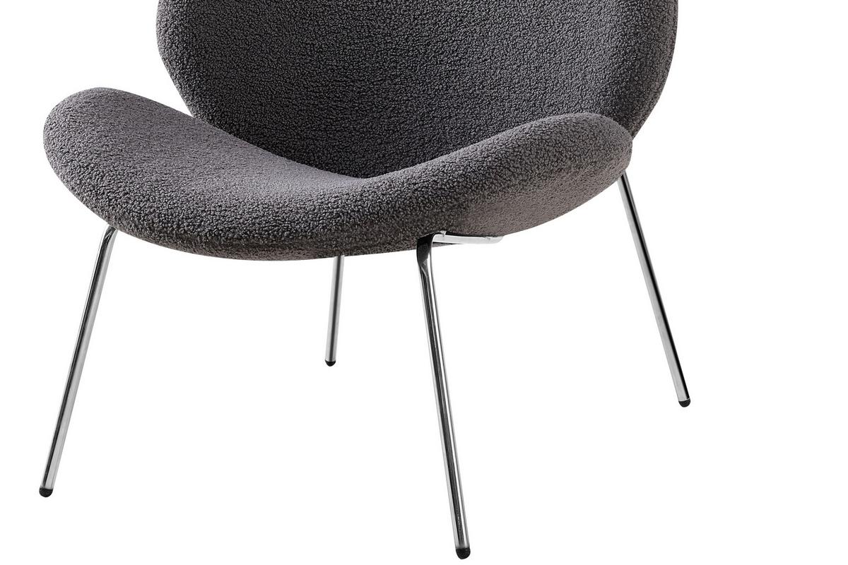 Szék Szett Jaden 125 - ezüstszínű/szürke, Modern, textil/fém (73,5/74/75cm) - Kayoom