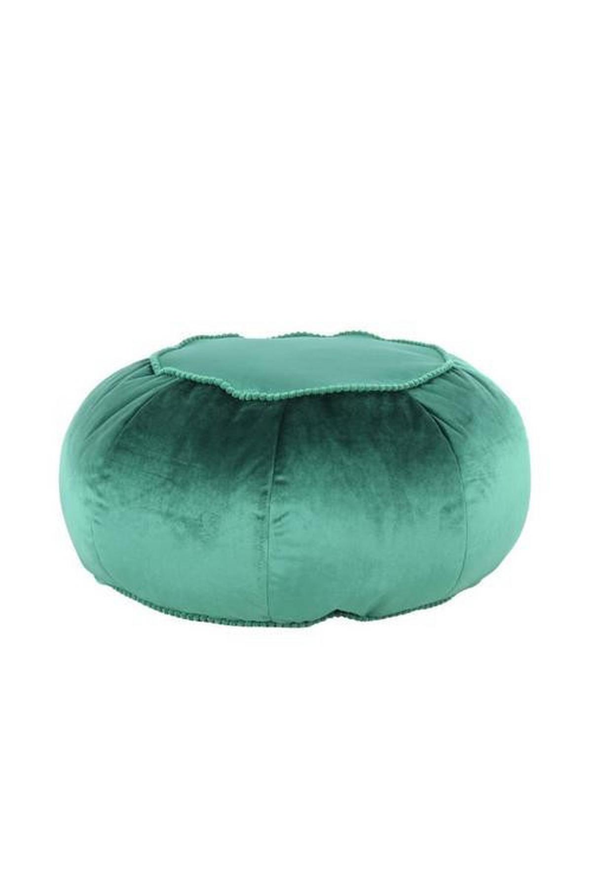 POUF Pouf Taj Mahal DxH:: 65x35 cm - Grün, MODERN, Textil (65/35/65cm) - Kayoom