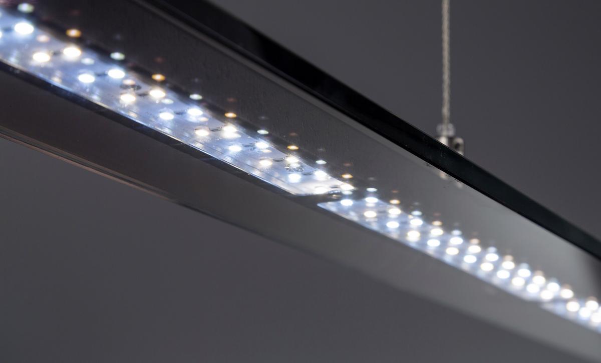 LAMPA WISZĄCA LED 60442 - czarny/kolor chromowy, Trend, metal/szkło (88/9/80-150cm) - Fischer & Honsel