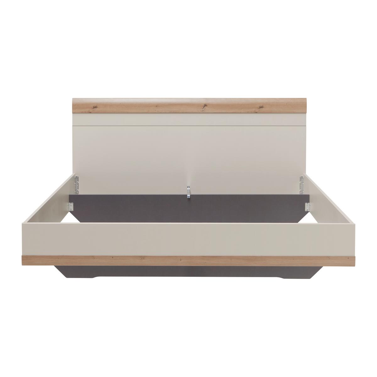 Krevet Ellmau - hrast Artisan/boje šampanjca, Konvencionalno, drvni materijal (160/200cm) - Premium Living