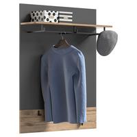 Garderobni Panel Mason, Siva, Barva Hrasta - siva/barve hrasta, Moderno, leseni material (90/117/25cm) - MID.YOU