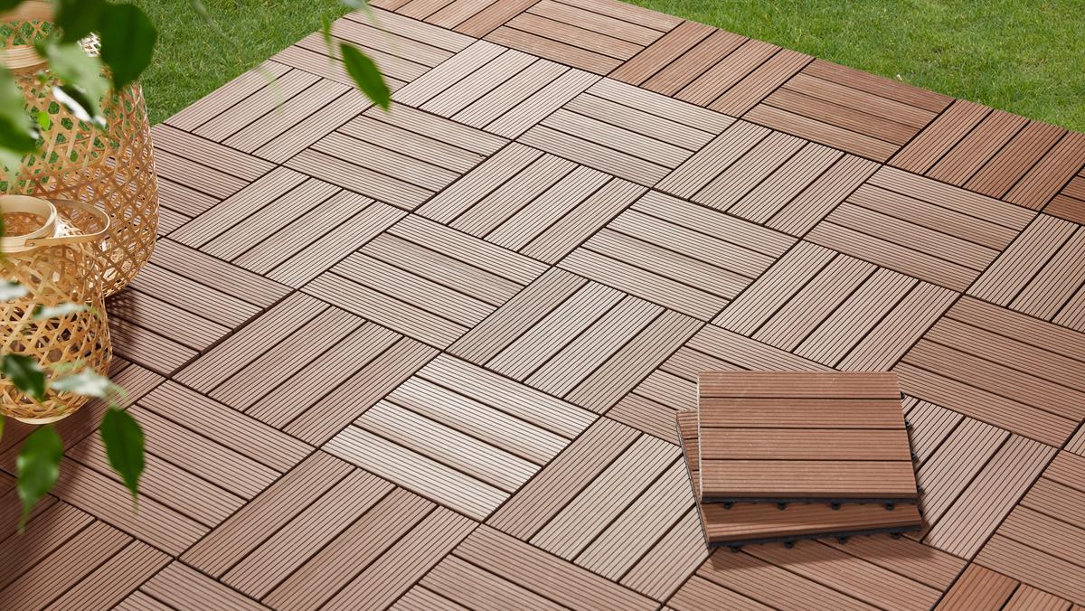 Terrassenfliese Willi Braun ca. 30x2,2x30cm aus Kunststoff - Braun, Kunststoff (30/2,2/30cm) - Mömax