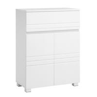 MIDISCHRANK BBK140W01 - Silberfarben/Weiß, Trend, Holzwerkstoff/Kunststoff (60/80/30cm) - MID.YOU