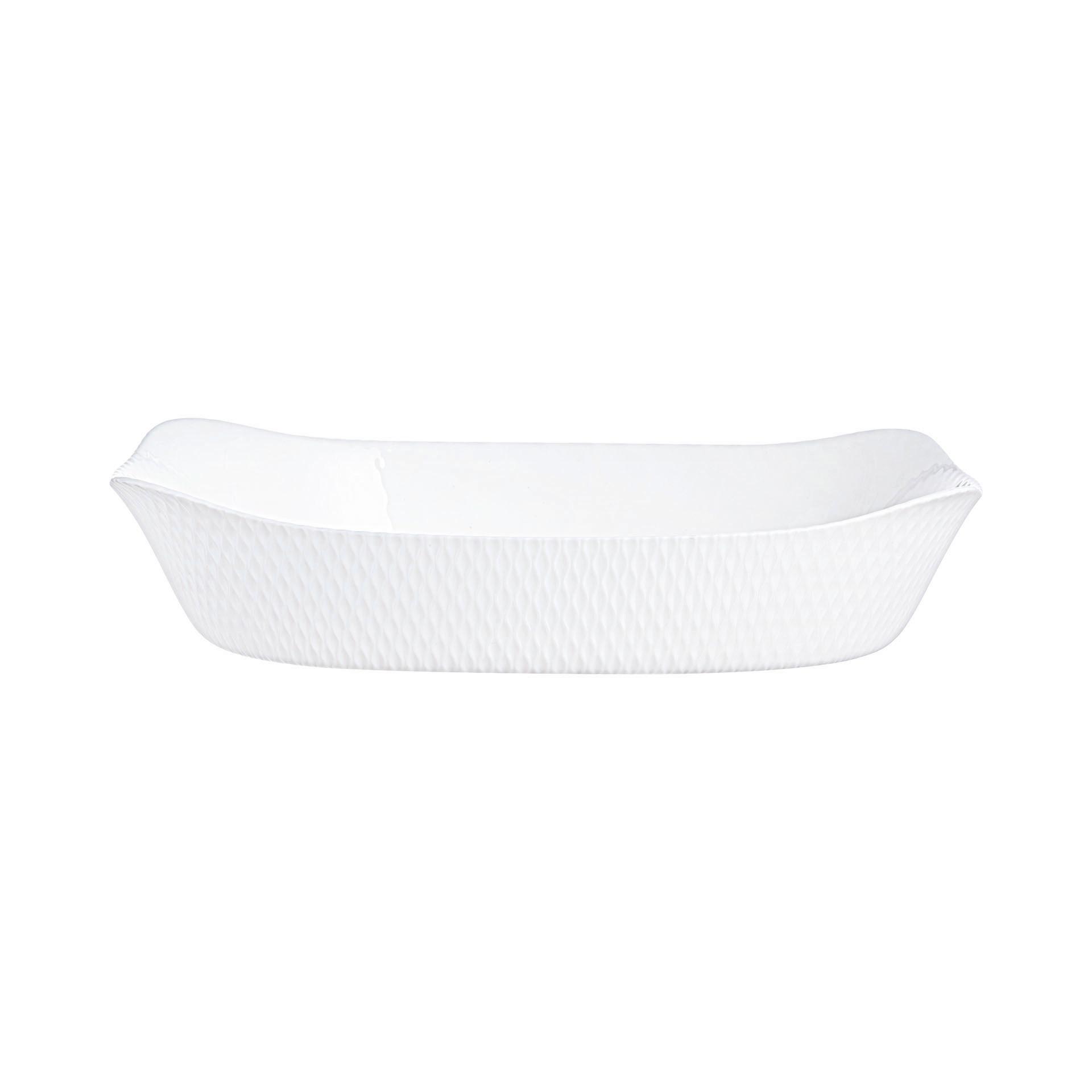 Sütőtál Delphine - fehér, Konventionell, Üveg (34/25cm)
