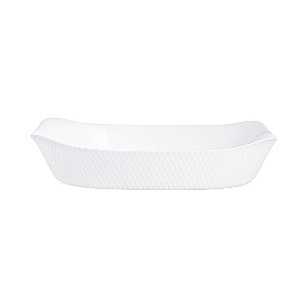 Sütőtál Delphine - fehér, Konventionell, Üveg (34/25cm)