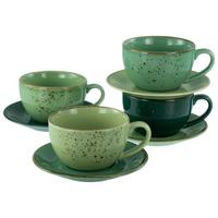 Kavni Servis Green Life, 8-Delni - zelena, Design, keramika - Creatable