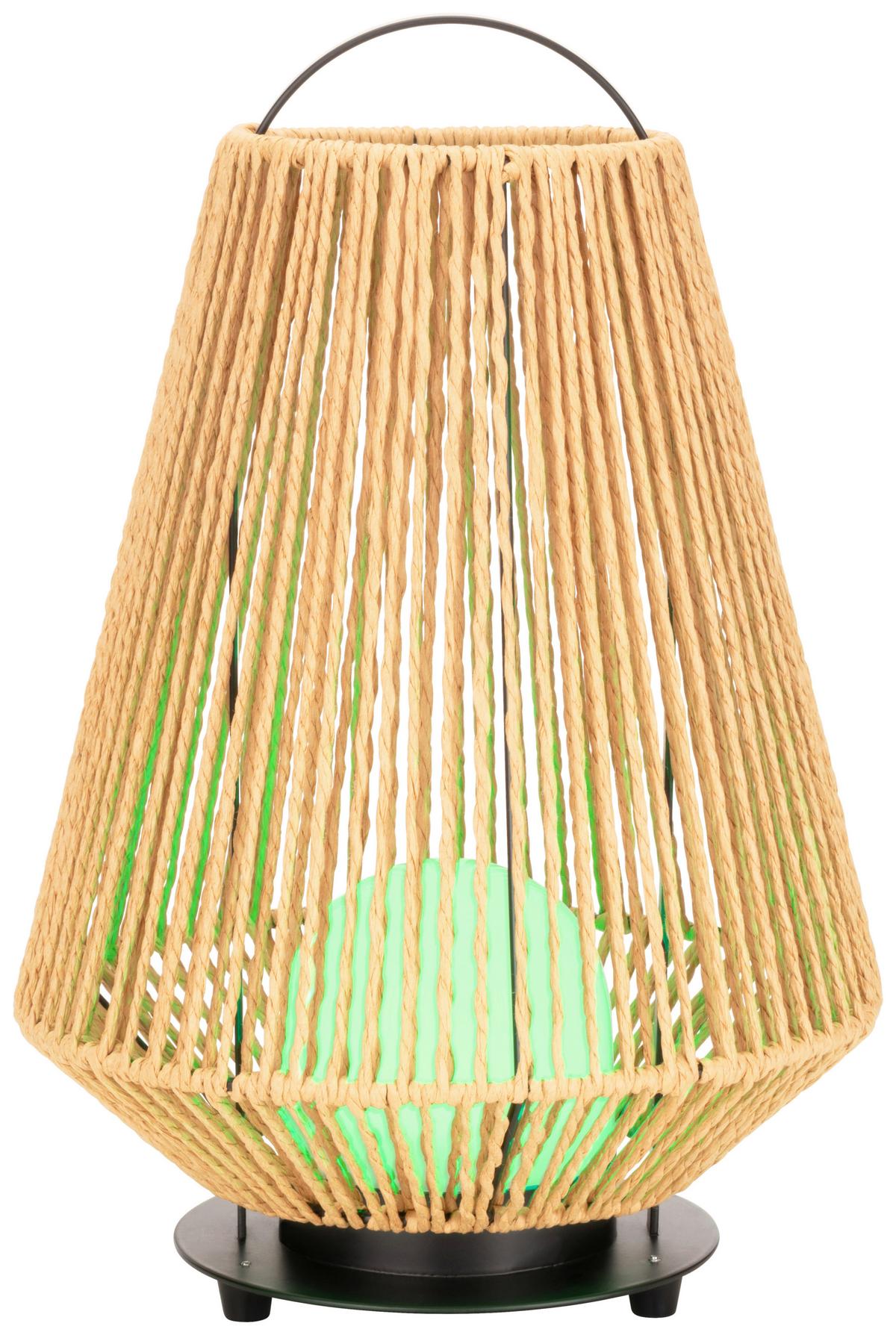 Zunanja Led-svetilka Newi - rjava, Moderno, kovina/naravni materiali (20/35cm) - Modern Living