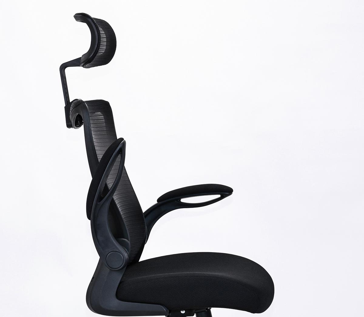 Drehstuhl Tessa Schwarz ca. 62x110-120x62,5cm - Schwarz, Modern, Kunststoff/Textil (62/110-120/62,5cm) - Mömax