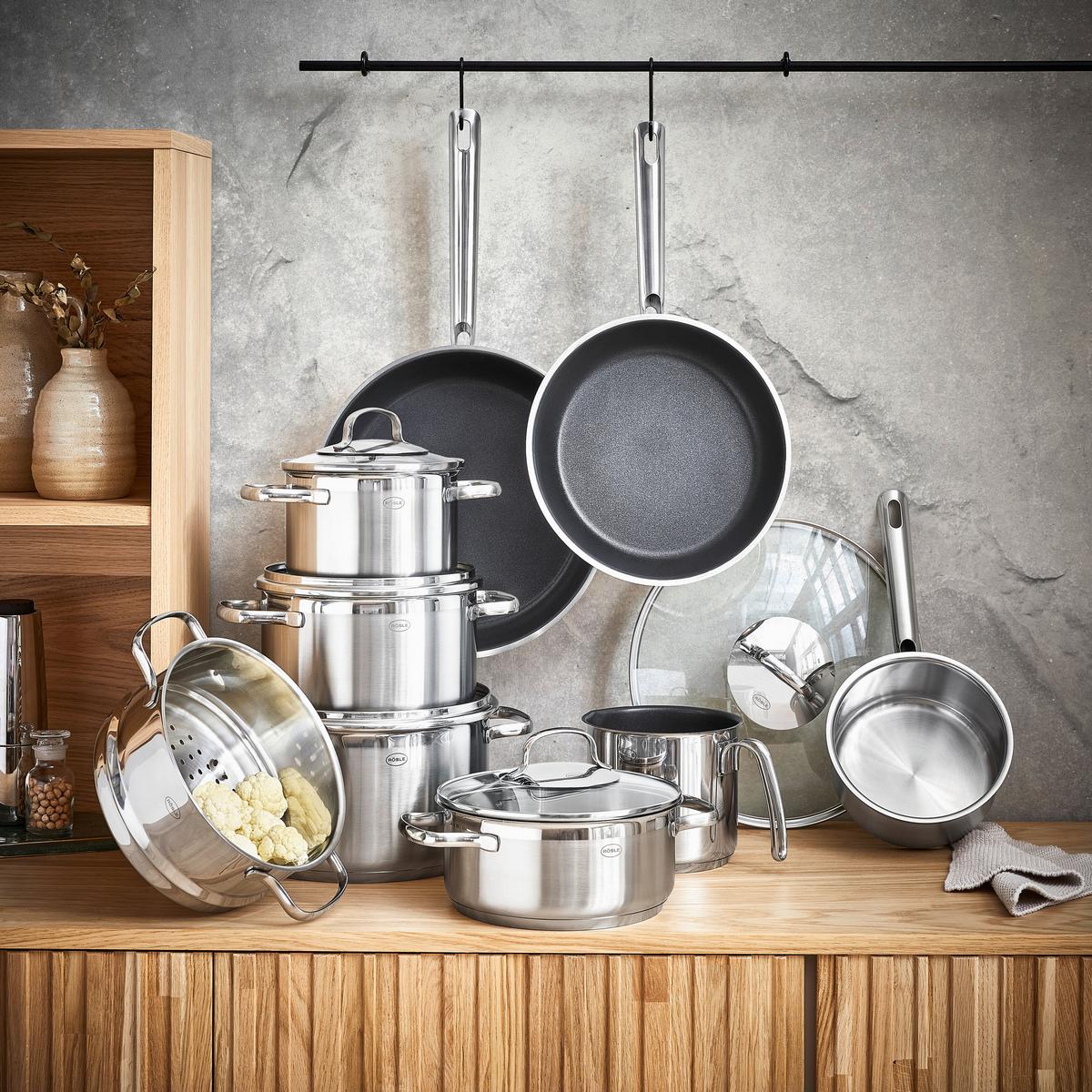 ZESTAW GARNKÓW 13120 RÖSLE - kolor stalowy, Design, metal/szkło - Rösle