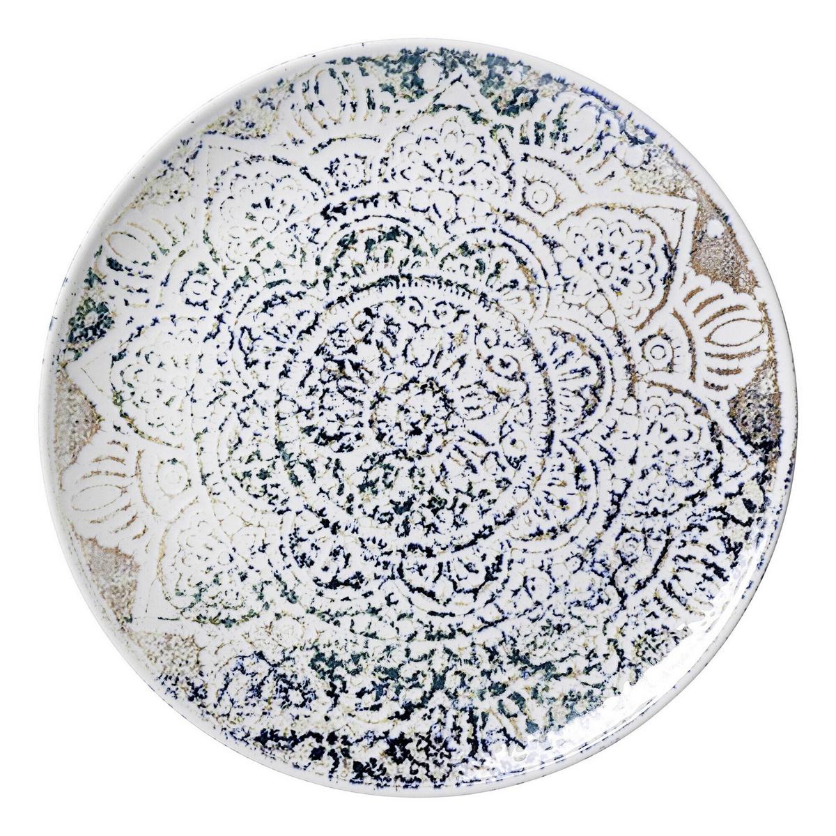 TALERZ OBIADOWY 424836 - beżowy/zielony, Lifestyle, ceramika (26cm) - Ritzenhoff Breker