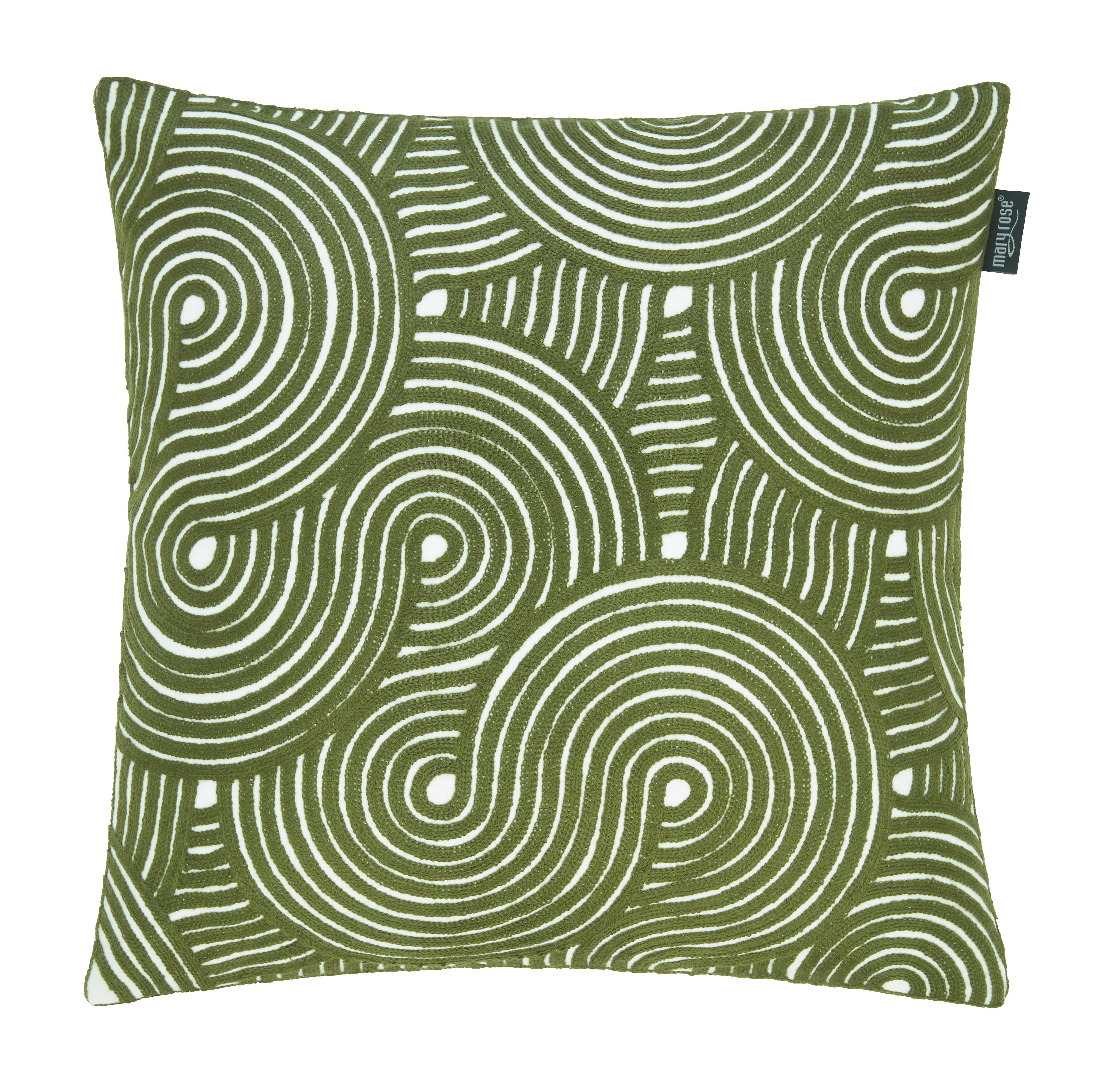 Zierkissen GWYN in Weiß/Schlamm ca. 45x45cm - Schlammfarben/Weiß, MODERN, Textil (45/45cm) - Mary's