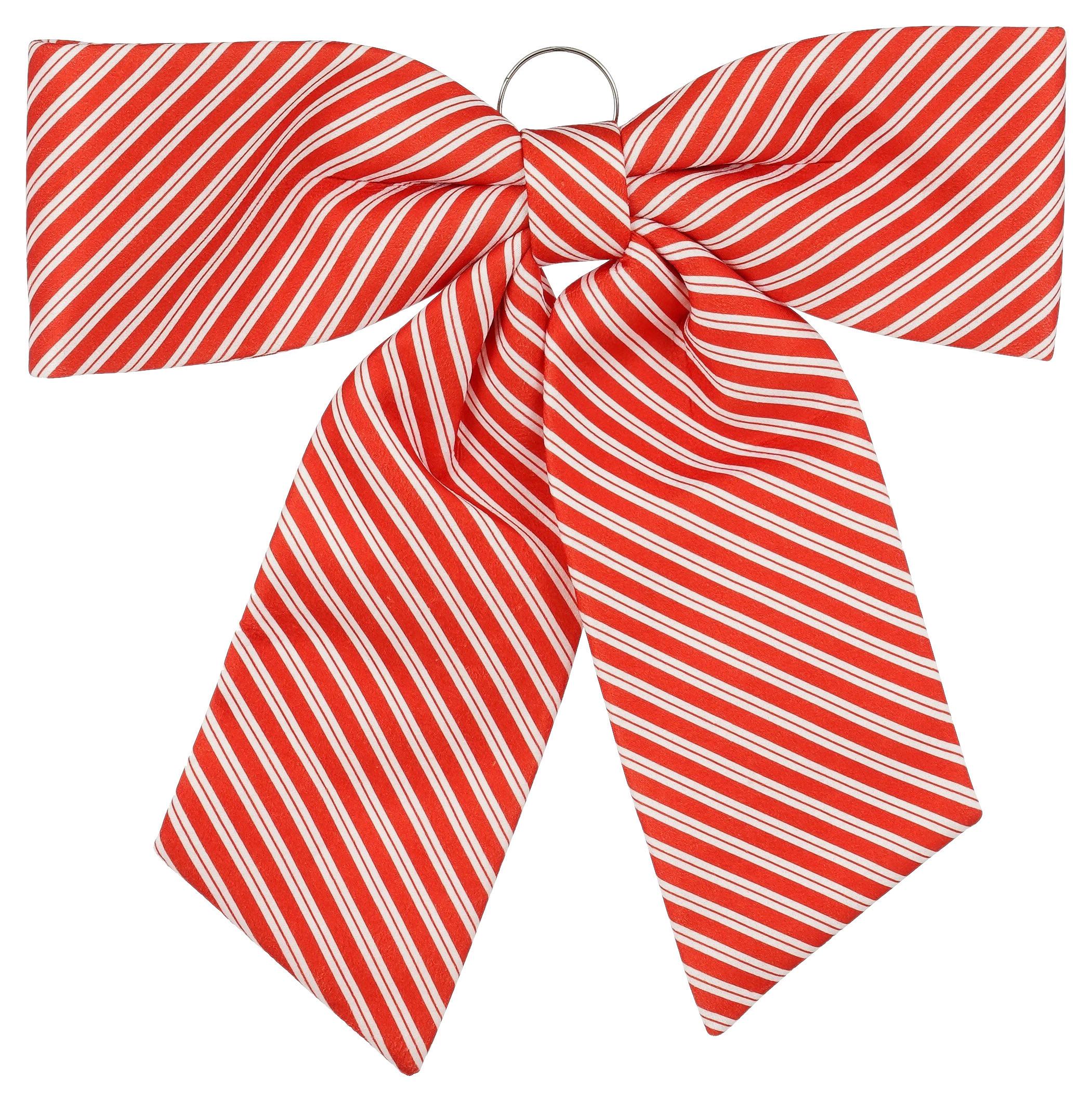 Dekorativna Pentlja Bow Stripes - rdeča, Trendi, tekstil (57/63/3cm) - Premium Living