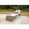 Sonnenliege London ca. 60x32x196 cm Hellbraun - Sandfarben/Hellbraun, KONVENTIONELL, Kunststoff/Textil (60/32/196cm) - Gardenson