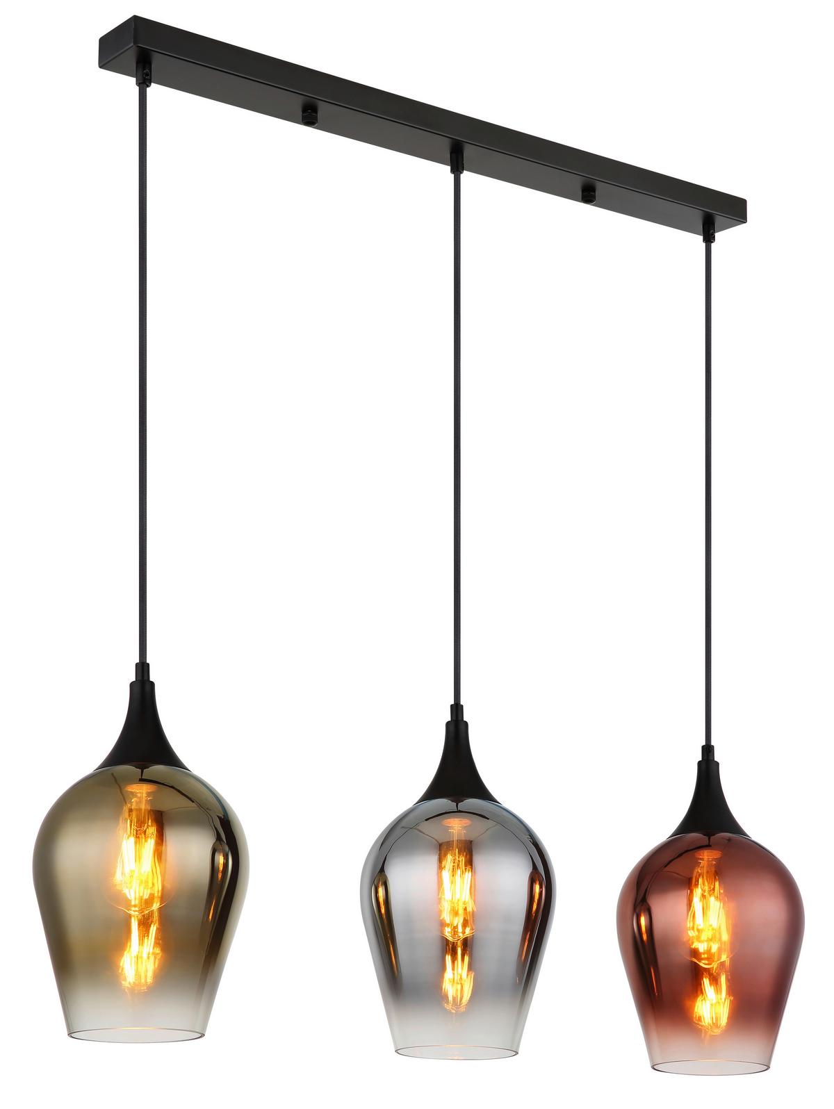Hängeleuchte Lavus Klar max. 60 Watt - Klar, KONVENTIONELL, Glas/Metall (83/18/120cm) - Globo